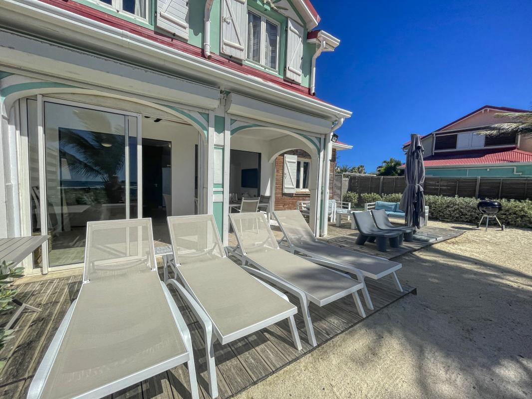 Villa pieds dans l'eau à louer à Saint François Guadeloupe-terrasse-24